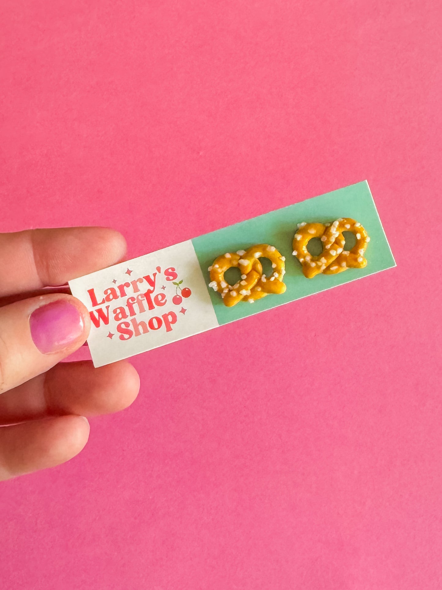Pretzel Stud Earrings | Polymer Clay Earrings