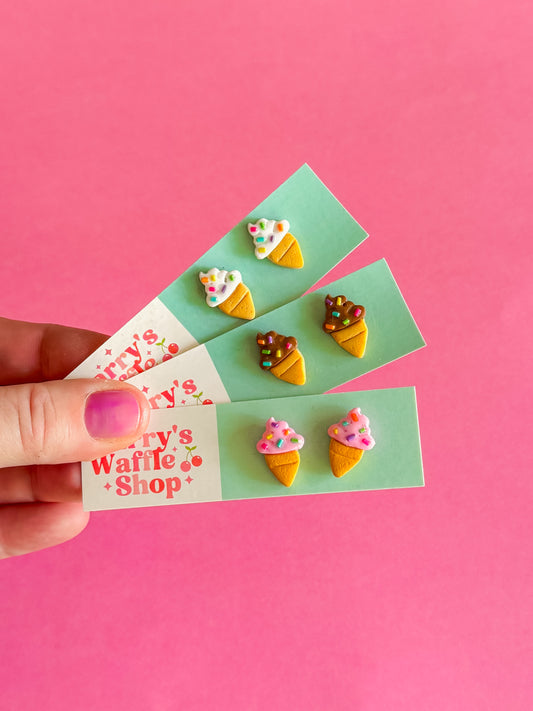 Ice Cream Stud Earrings | Polymer Clay Earring