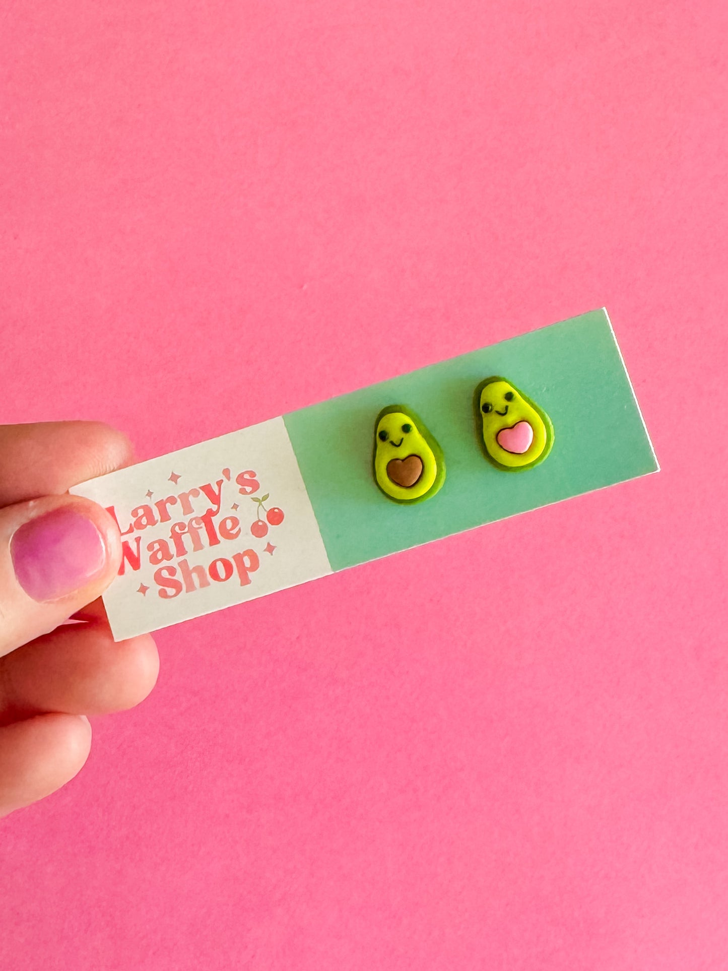 Mini Amy - Clay Avocado Studs