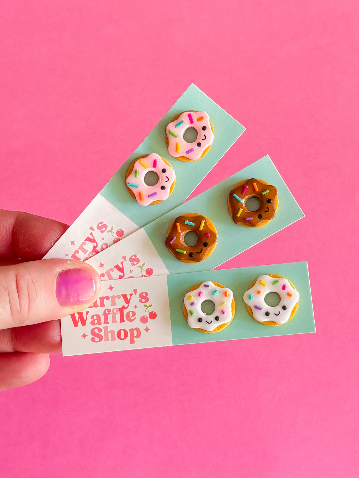 Donut Stud Earrings | Polymer Clay Earring