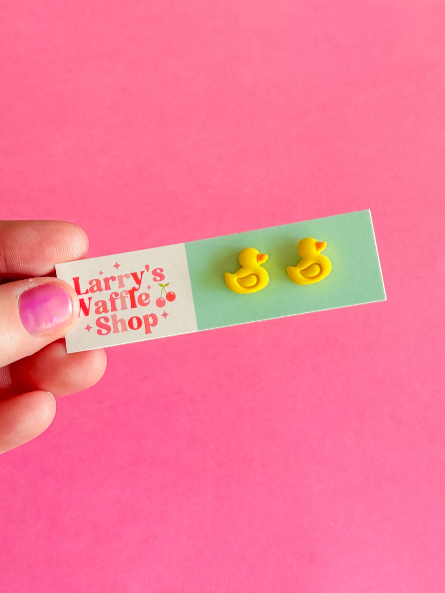 Rubber Ducky Stud Earrings | Clay Earrings