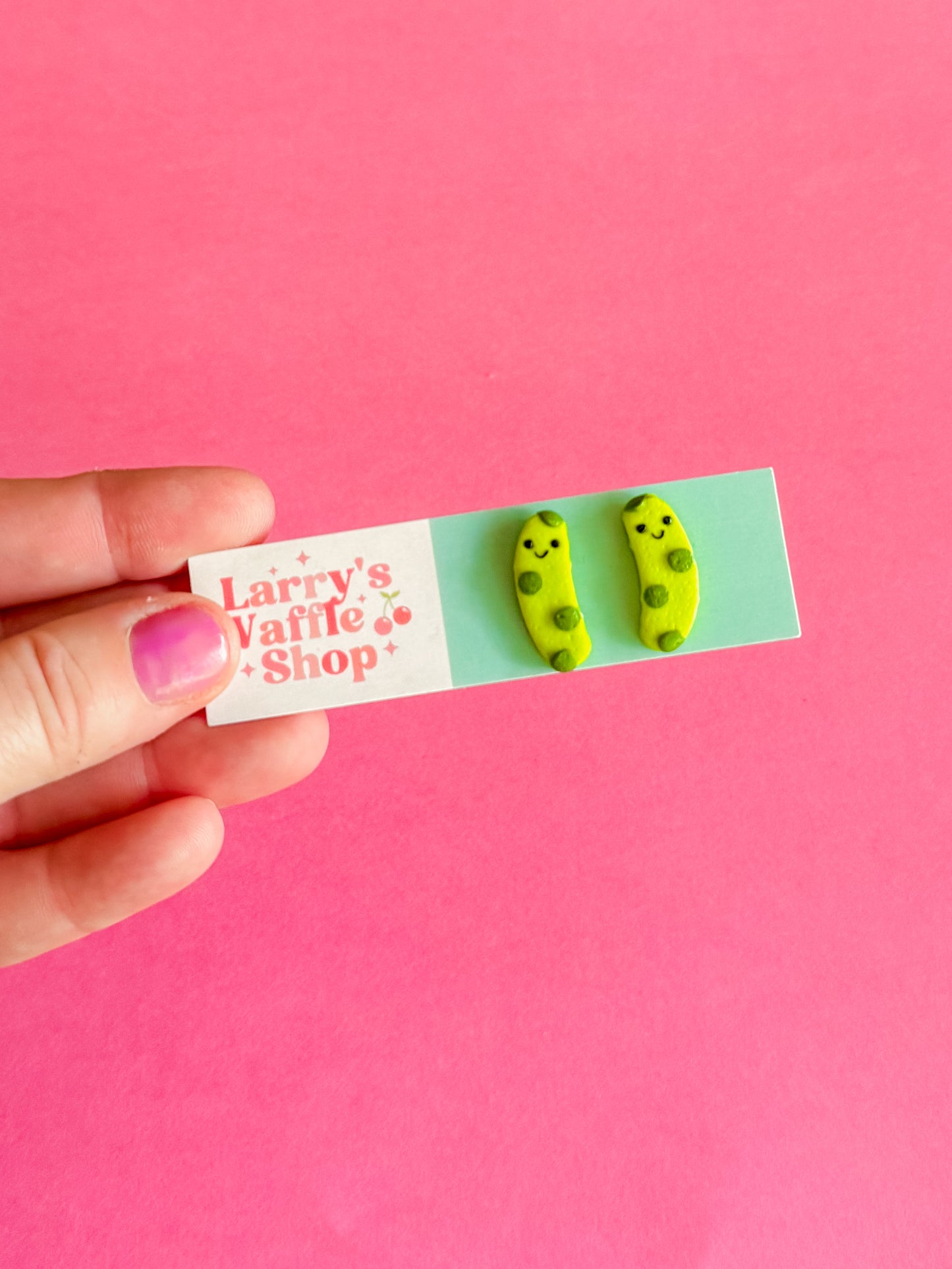 Pickle Studs | Clay Earrings