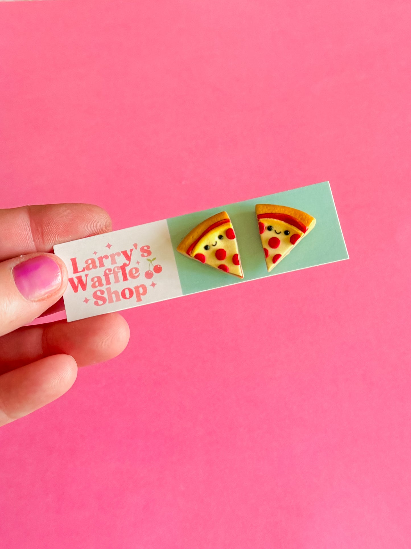 Pizza Stud Earrings | Polymer Clay Earrings
