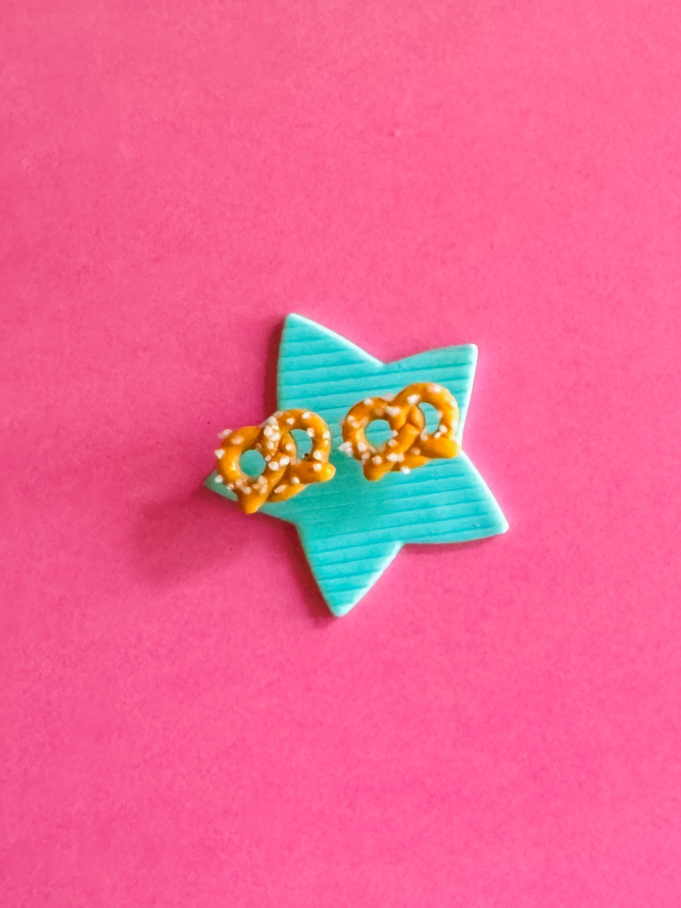 Pretzel Stud Earrings | Polymer Clay Earrings