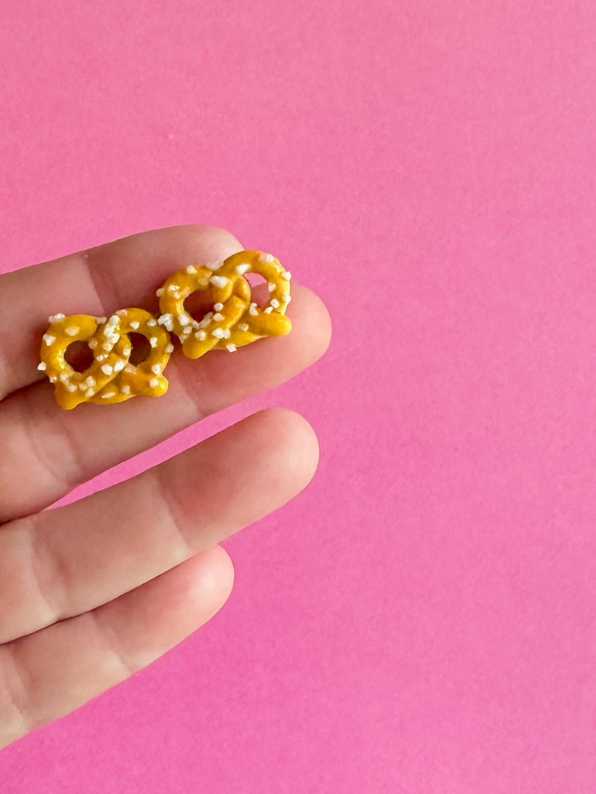 Pretzel Stud Earrings | Polymer Clay Earrings