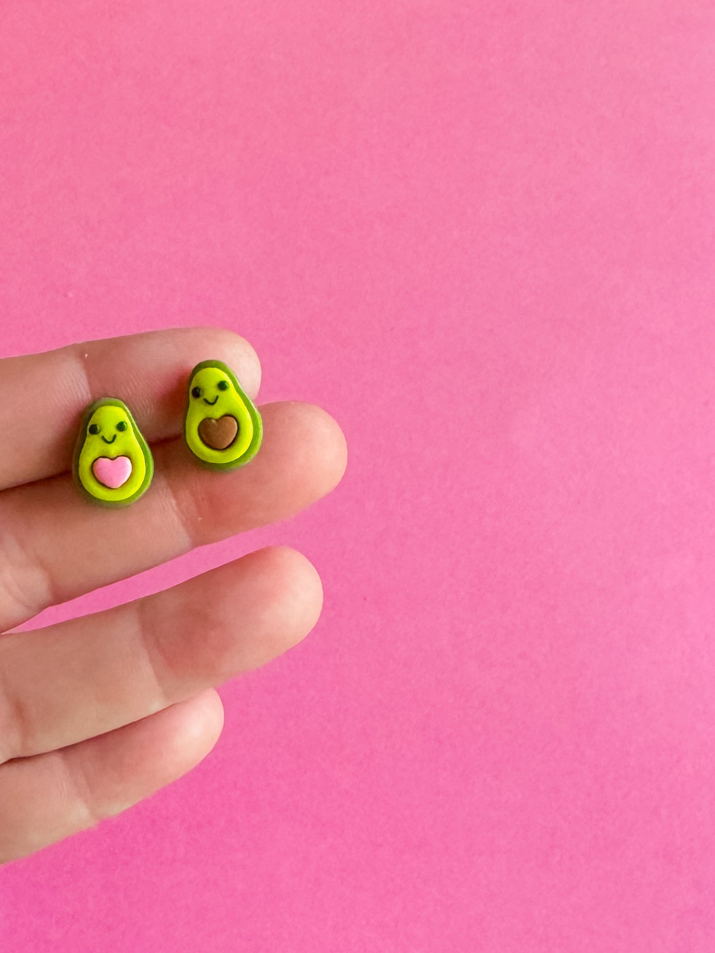 Mini Amy - Clay Avocado Studs