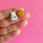 Milk + Cookie Stud Earrings | Polymer Clay Earrings