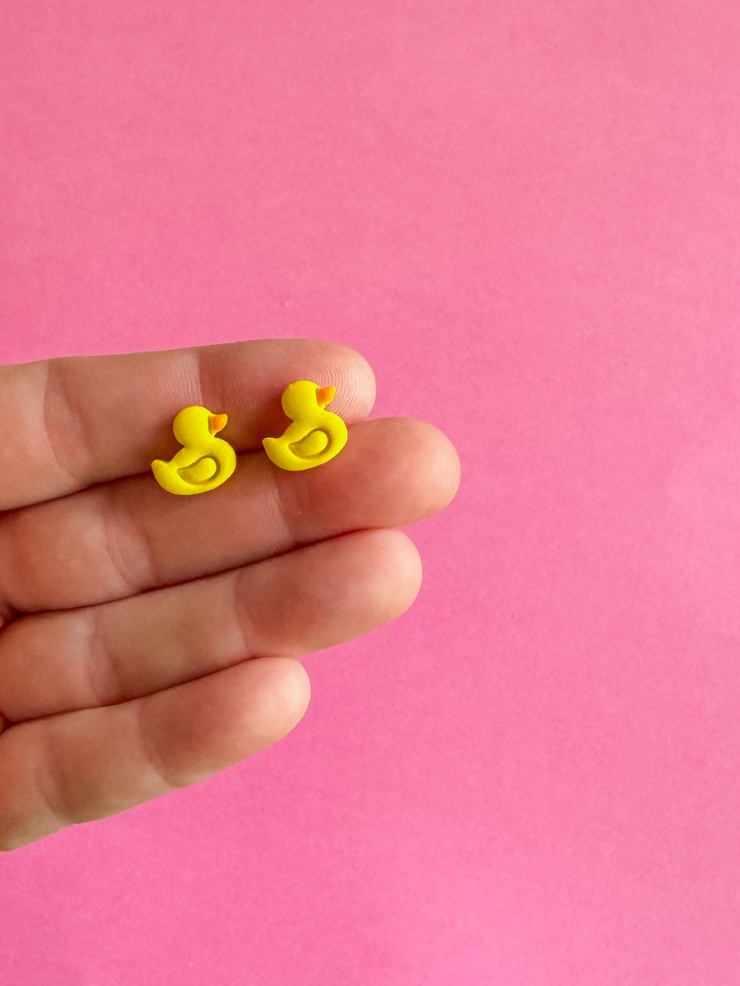 Rubber Ducky Stud Earrings | Clay Earrings