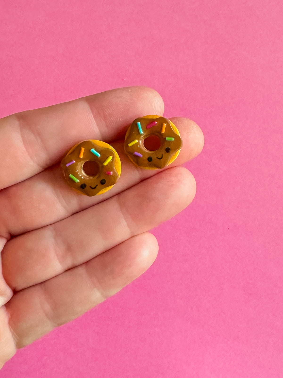 Donut Stud Earrings | Polymer Clay Earring