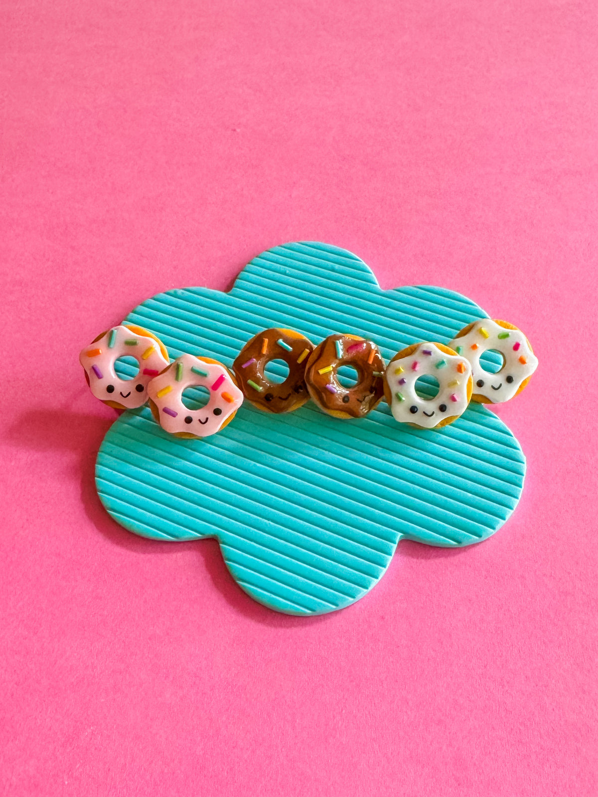 Donut Stud Earrings | Polymer Clay Earring