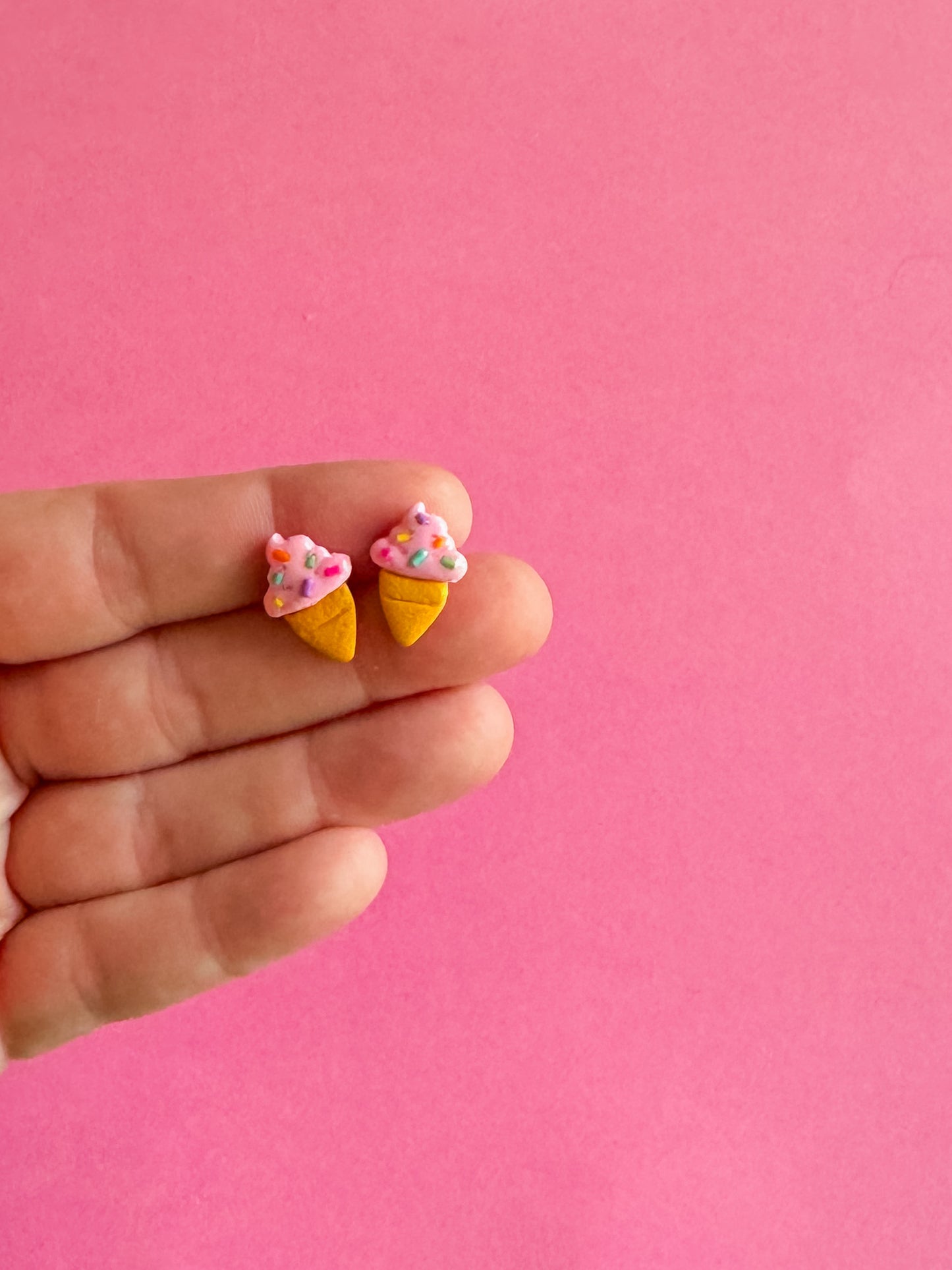 Ice Cream Stud Earrings | Polymer Clay Earring