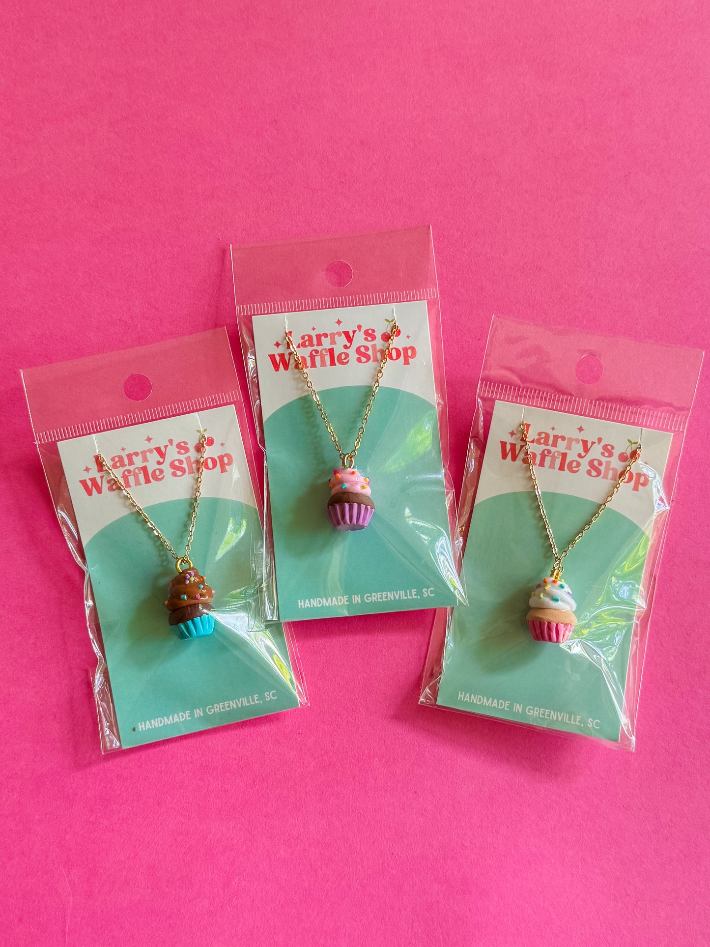 Cupcake Charm Necklace | Clay Charm Necklace