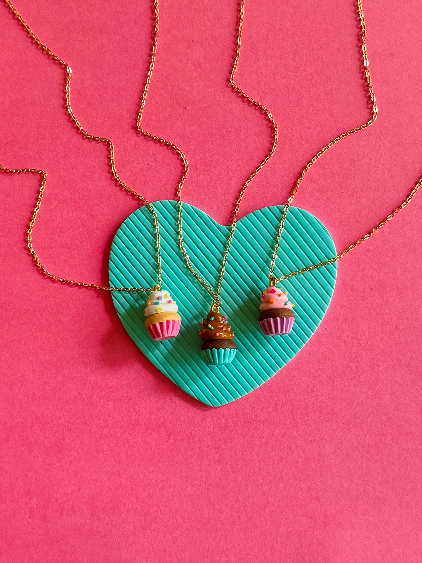 Cupcake Charm Necklace | Clay Charm Necklace