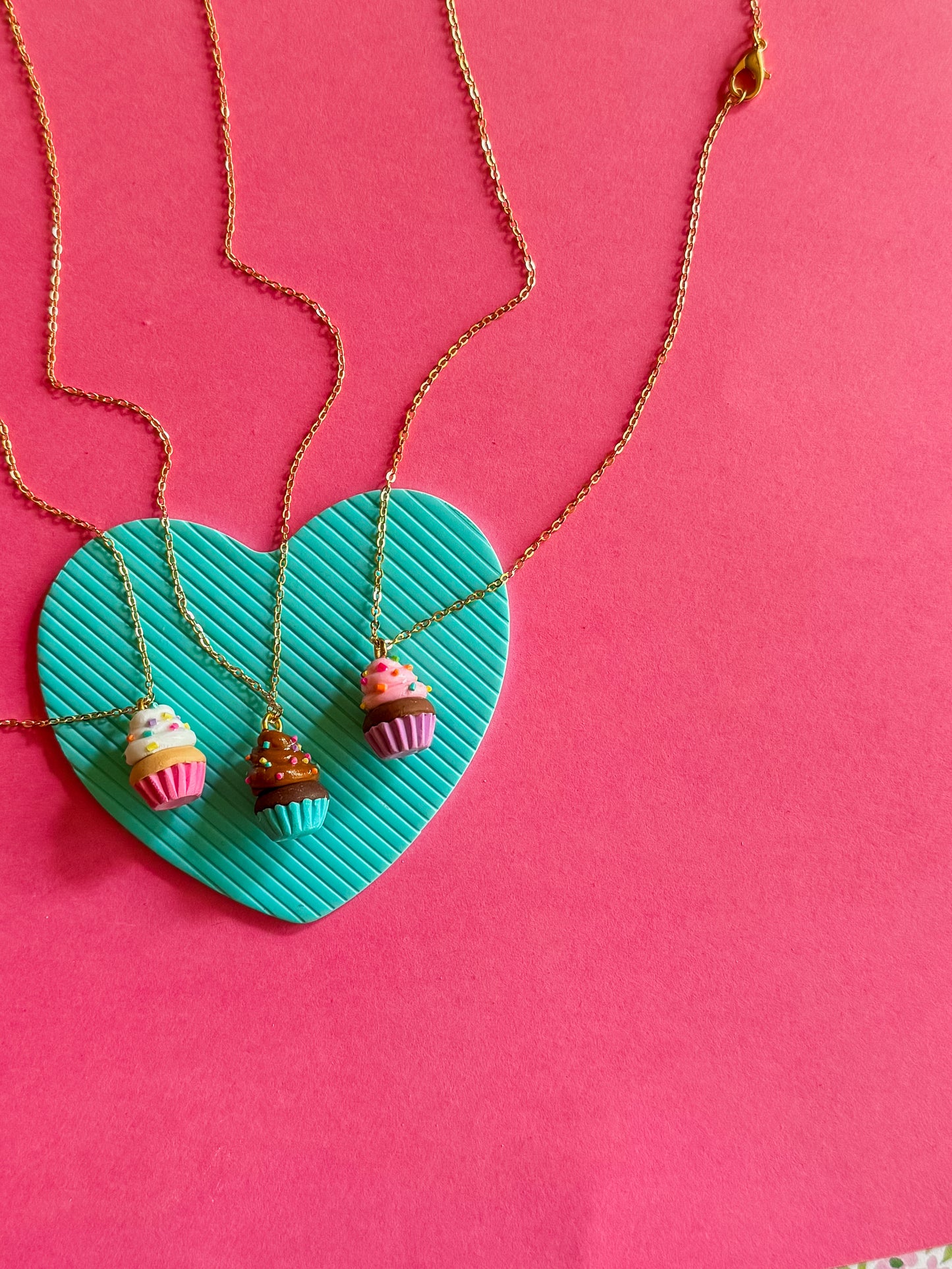 Cupcake Charm Necklace | Clay Charm Necklace