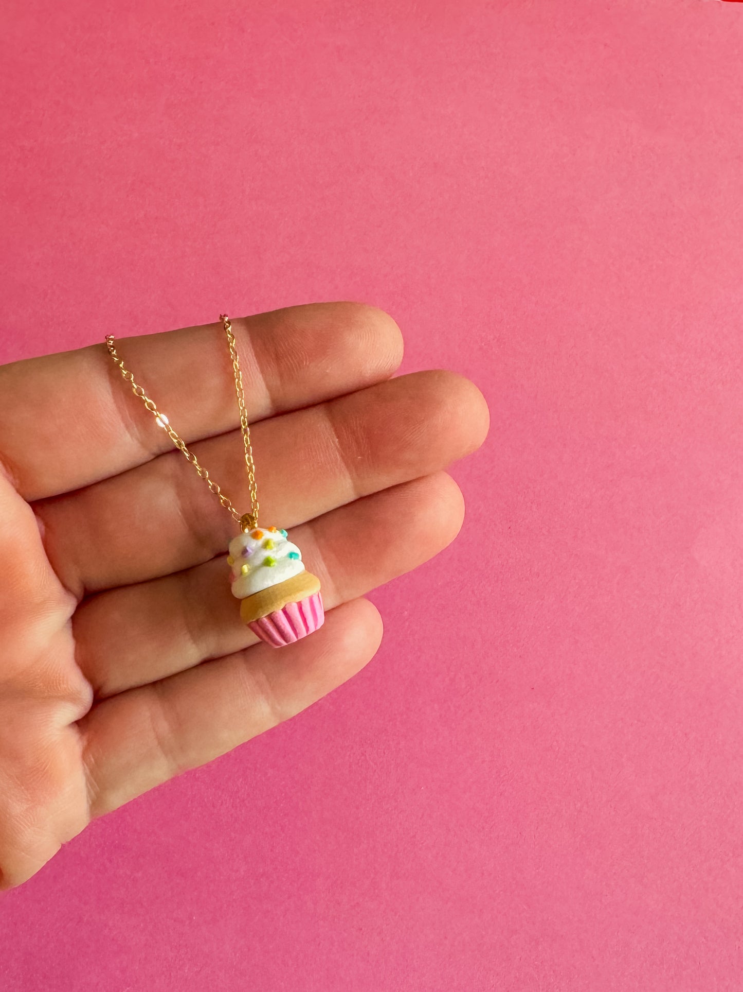 Cupcake Charm Necklace | Clay Charm Necklace