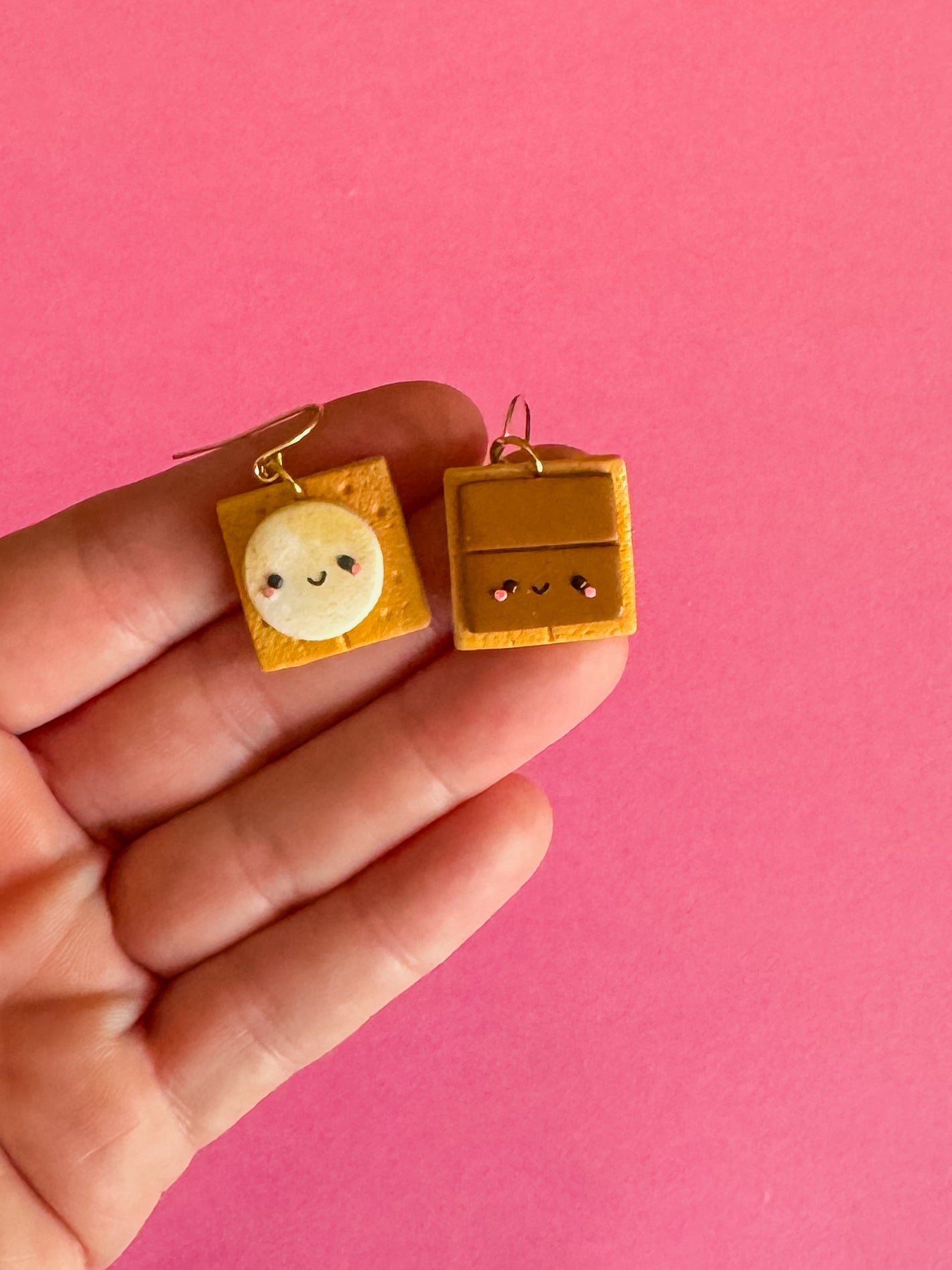 Georgia S’more Earrings - Clay Earrings