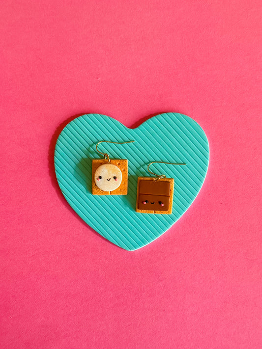 Georgia S’more Earrings - Clay Earrings