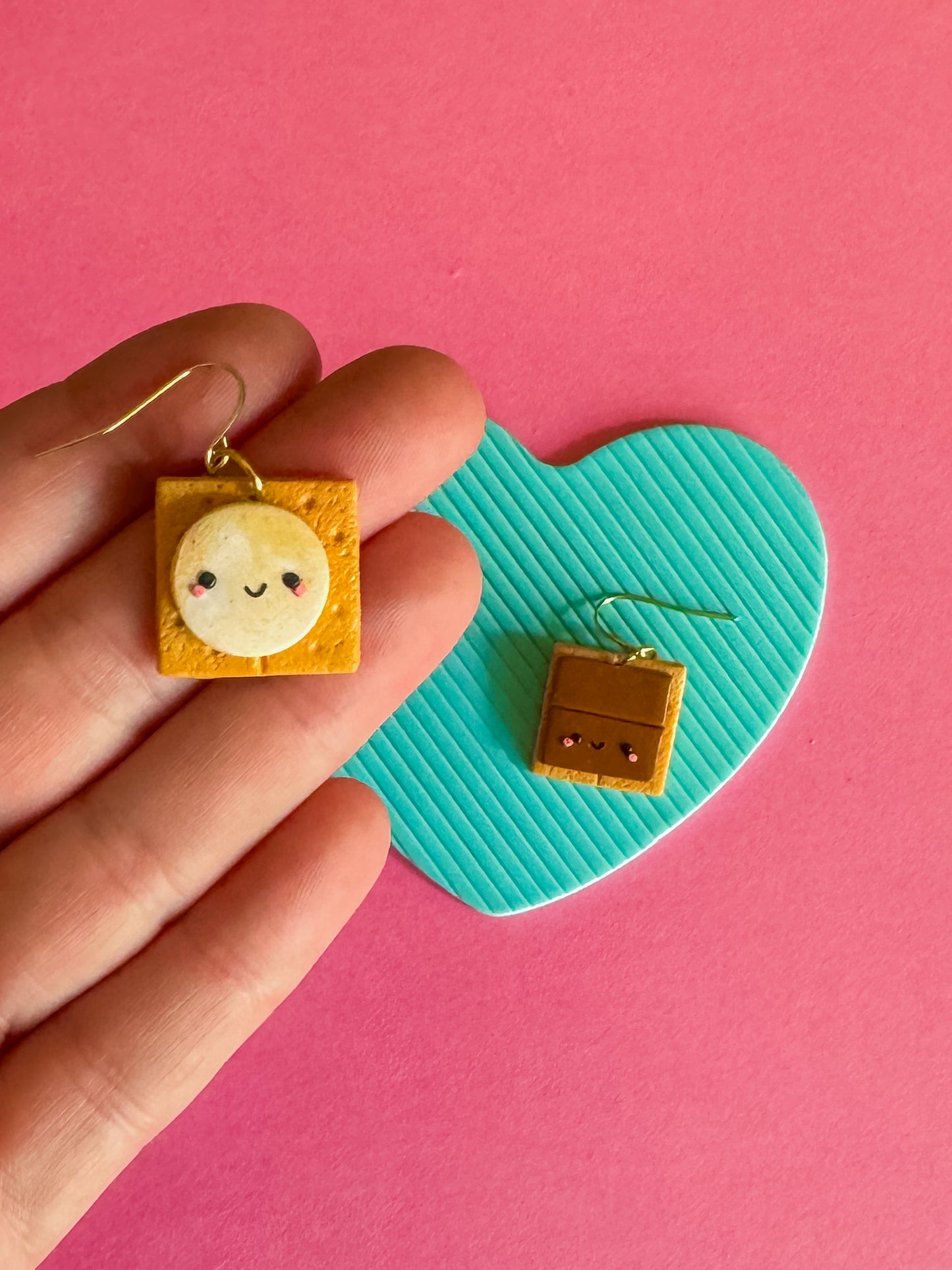 Georgia S’more Earrings - Clay Earrings