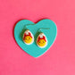 Donna the Deviled Egg | Clay Earrings