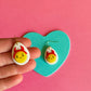 Donna the Deviled Egg | Clay Earrings