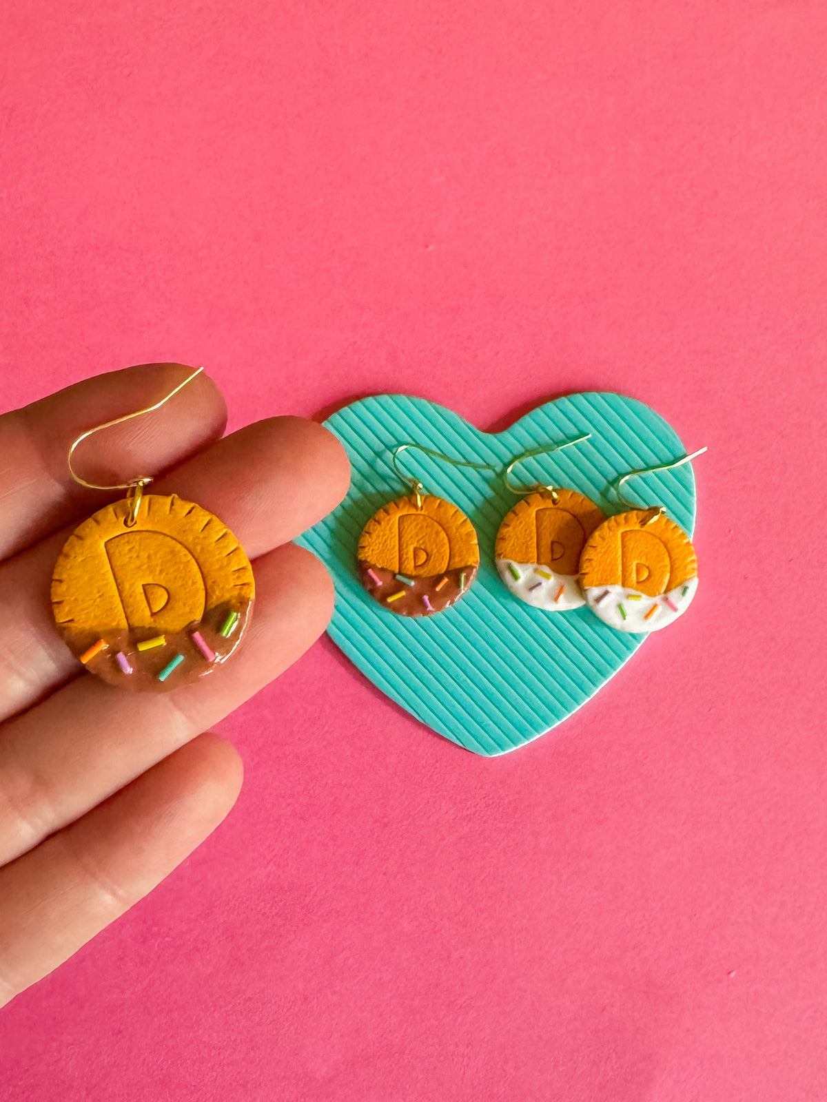 Dunkaroo Cookie Earrings | Polymer Clay Earrings