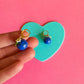 Strawberry + Blueberry Garden | Polymer Clay Earrings