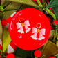 Santa Bow Earrings | Clay Christmas Earrings
