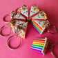 Rainbow Cake Keychain | Polymer Clay Keychain