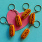 Hot Dog Keychain | Polymer Clay Keychain