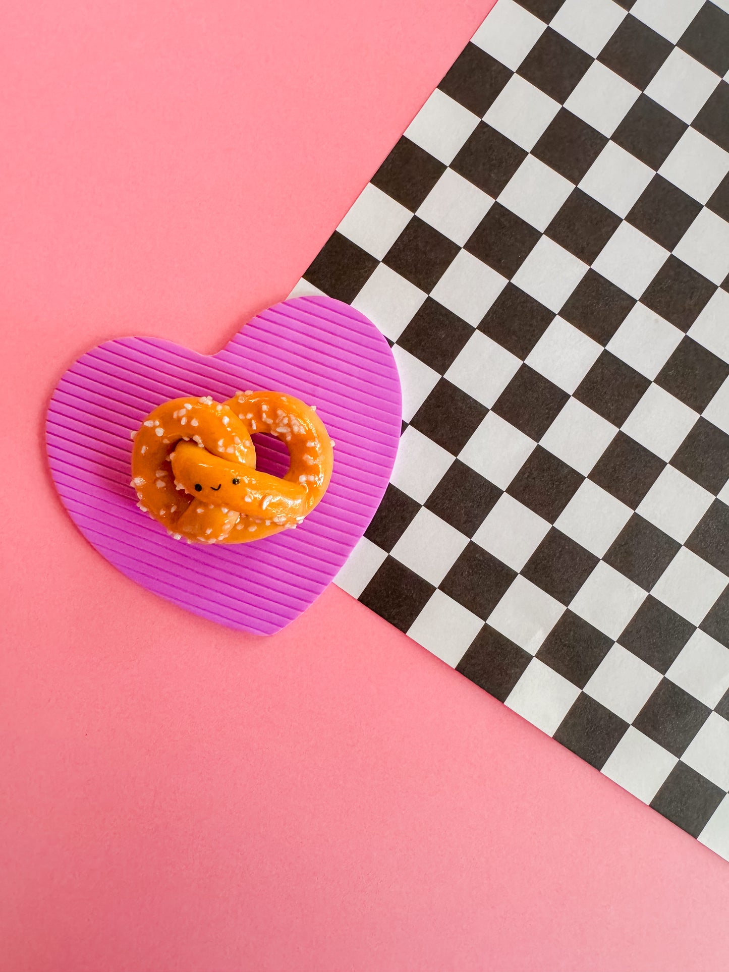 Soft Pretzel Magnet | Polymer Clay Magnet