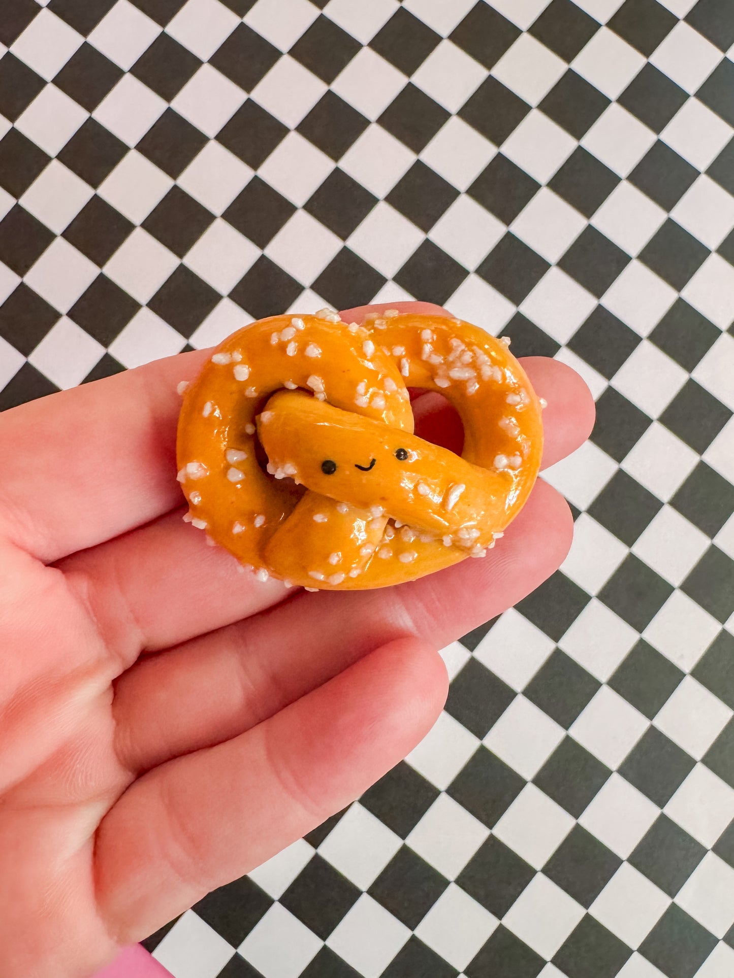 Soft Pretzel Magnet | Polymer Clay Magnet