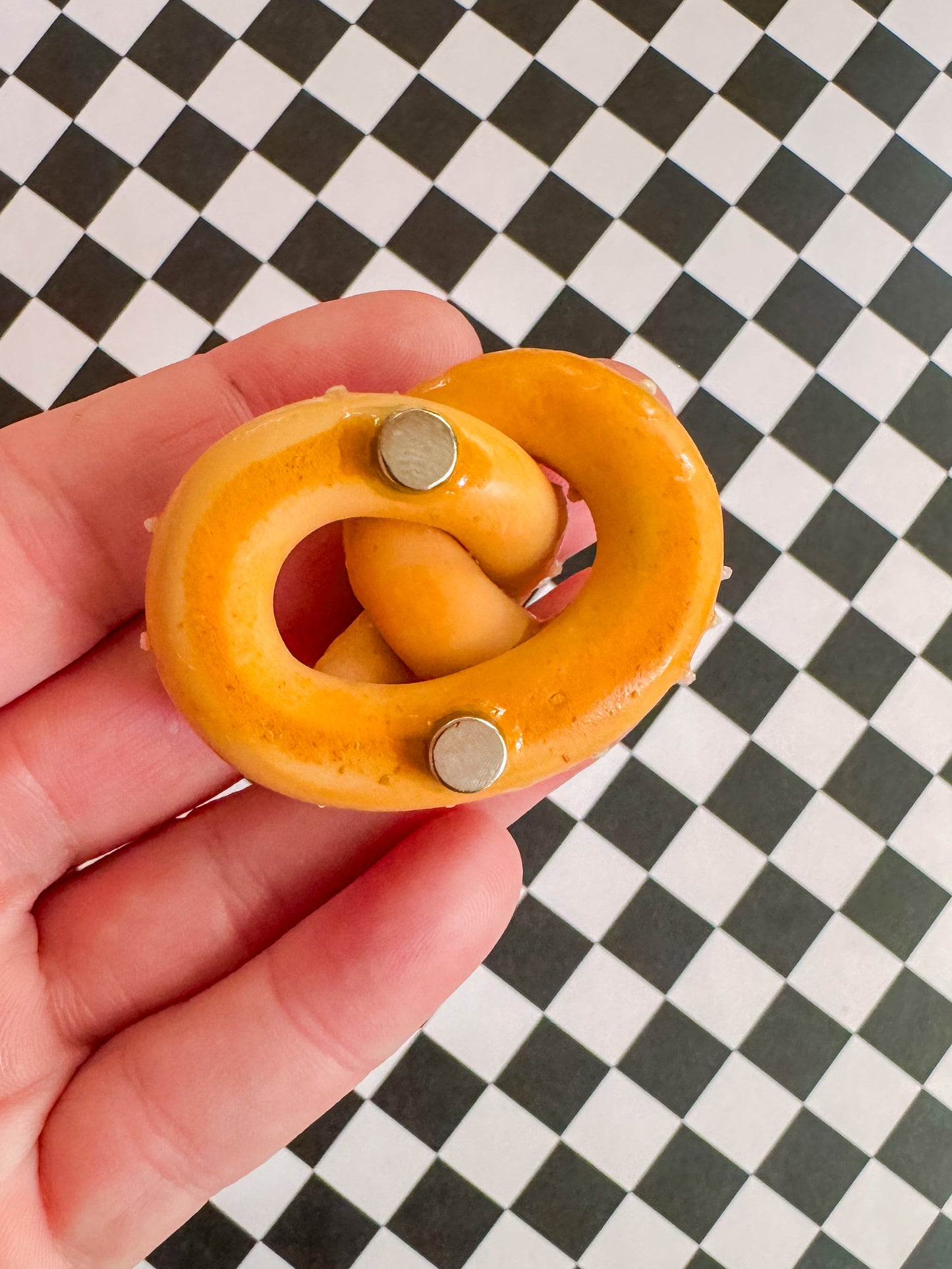 Soft Pretzel Magnet | Polymer Clay Magnet