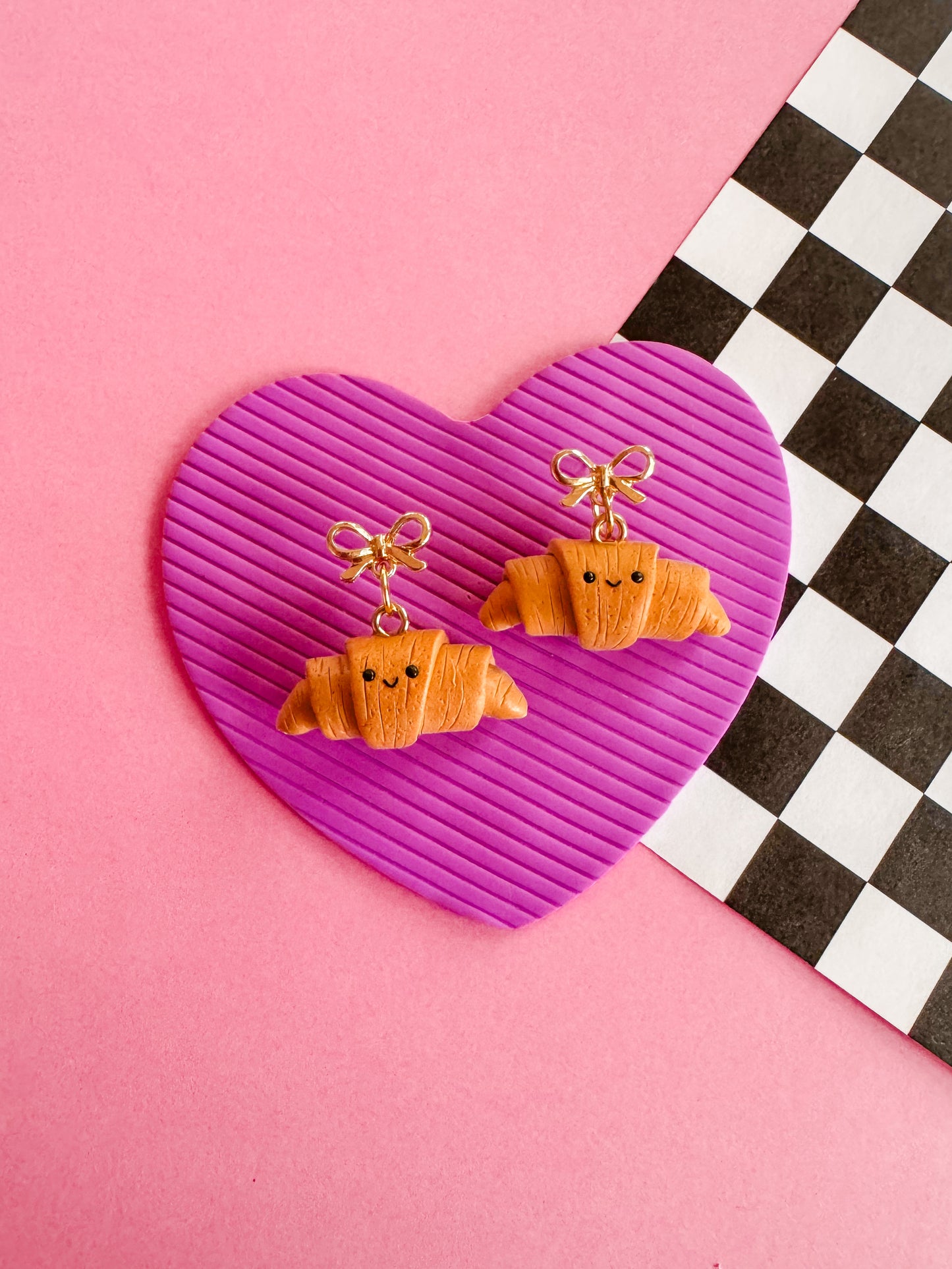 Krissy Croissant Earrings | Polymer Clay Earrings