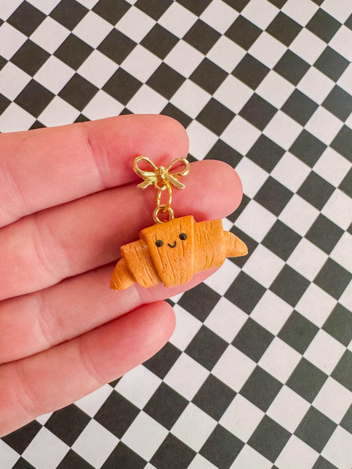 Krissy Croissant Earrings | Polymer Clay Earrings