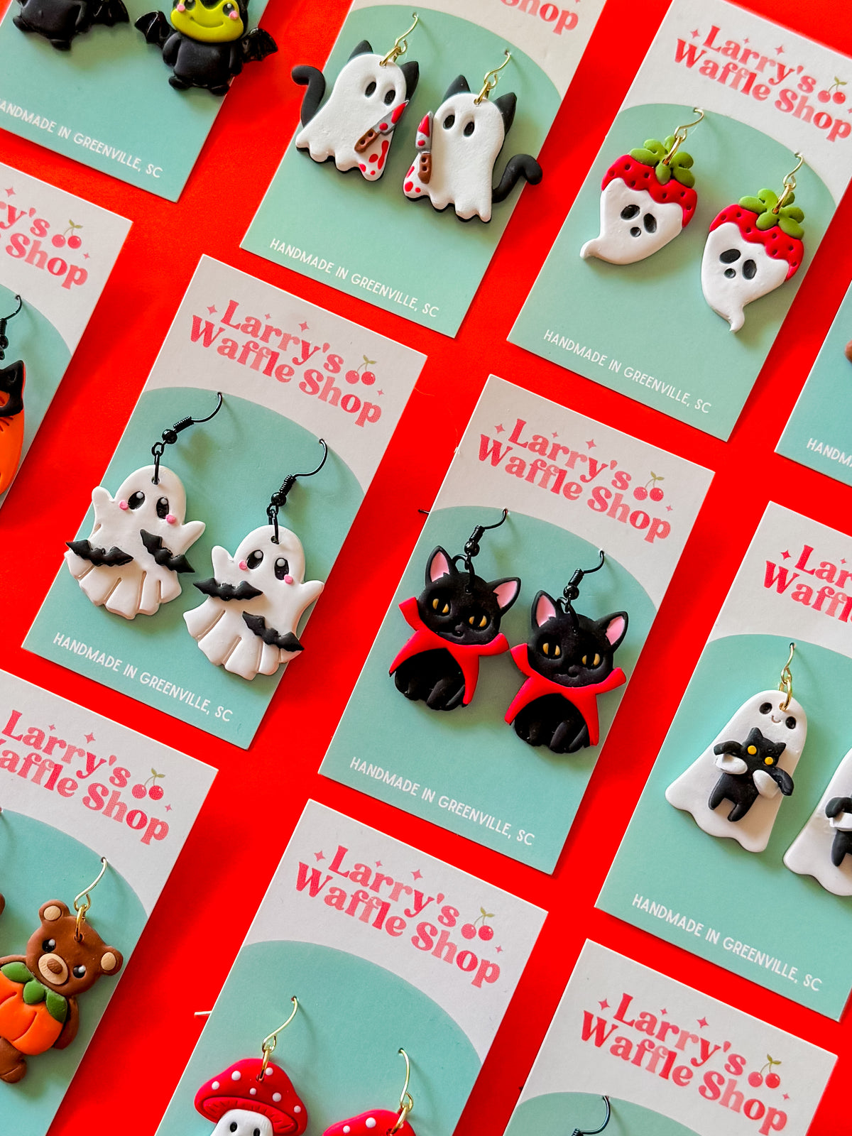 Cat Vampire | Clay Halloween Earrings