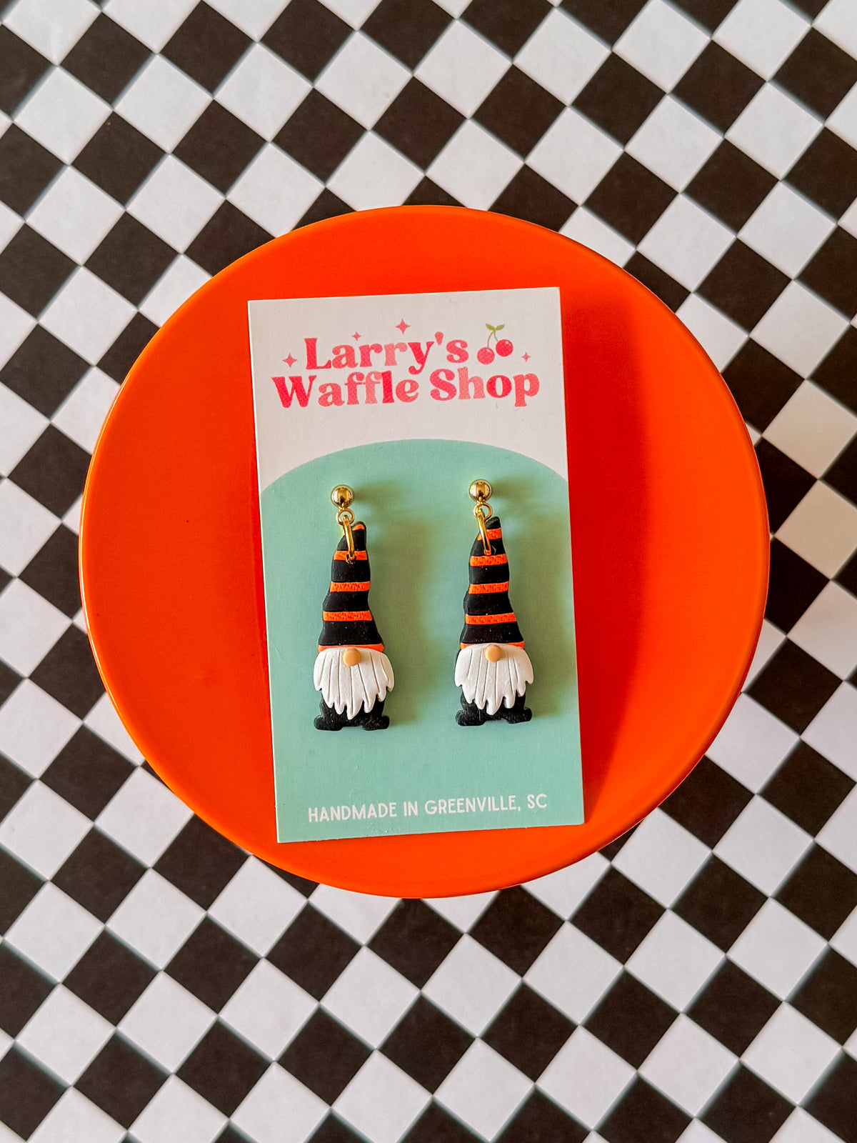 Halloween Gnome | Clay Halloween Earrings