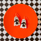 Ghost Kitty Cat | Clay Halloween Earrings