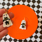 Ghost Kitty Cat | Clay Halloween Earrings