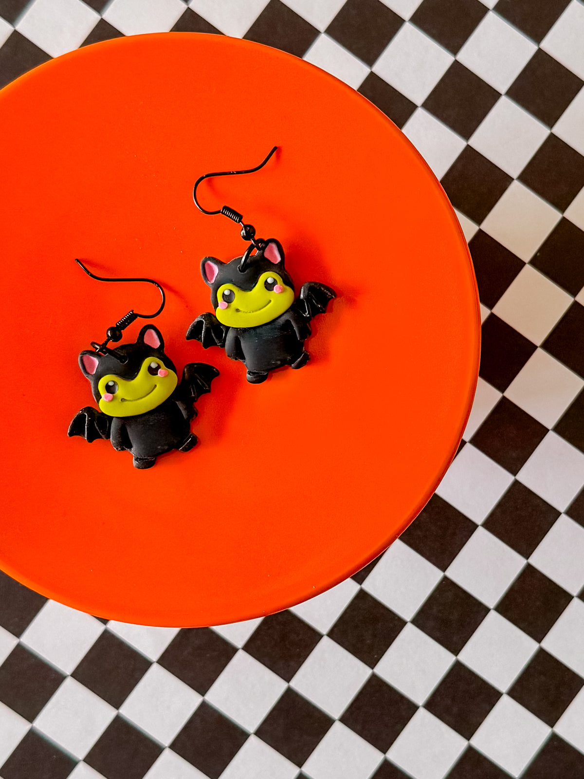 Frog Bat | Clay Halloween Earrings