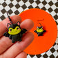 Frog Bat | Clay Halloween Earrings