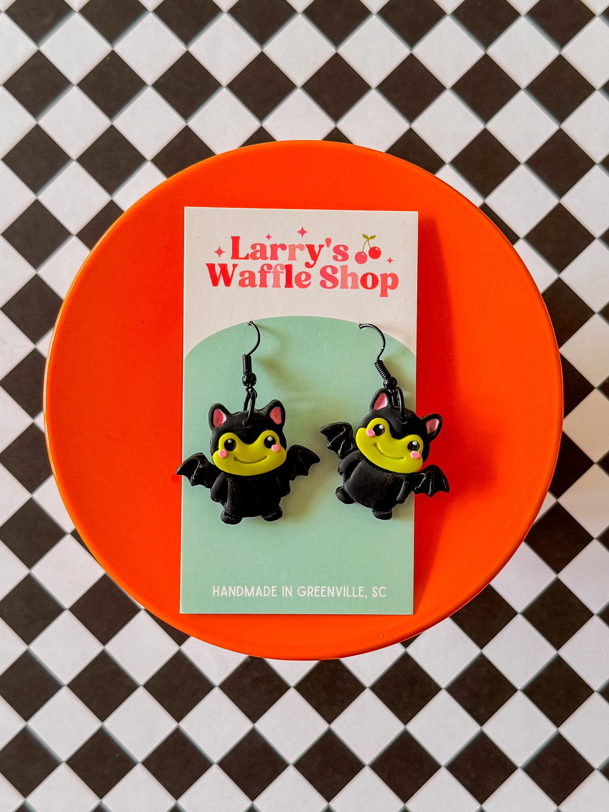 Frog Bat | Clay Halloween Earrings