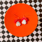 Ghost Mushroom | Clay Halloween Earrings