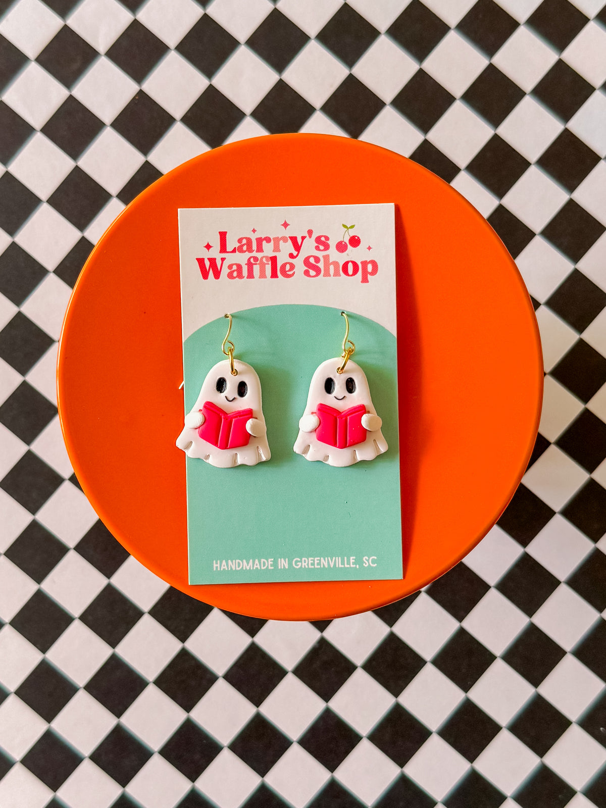 Bookish Ghosts | Clay Halloween Earrings