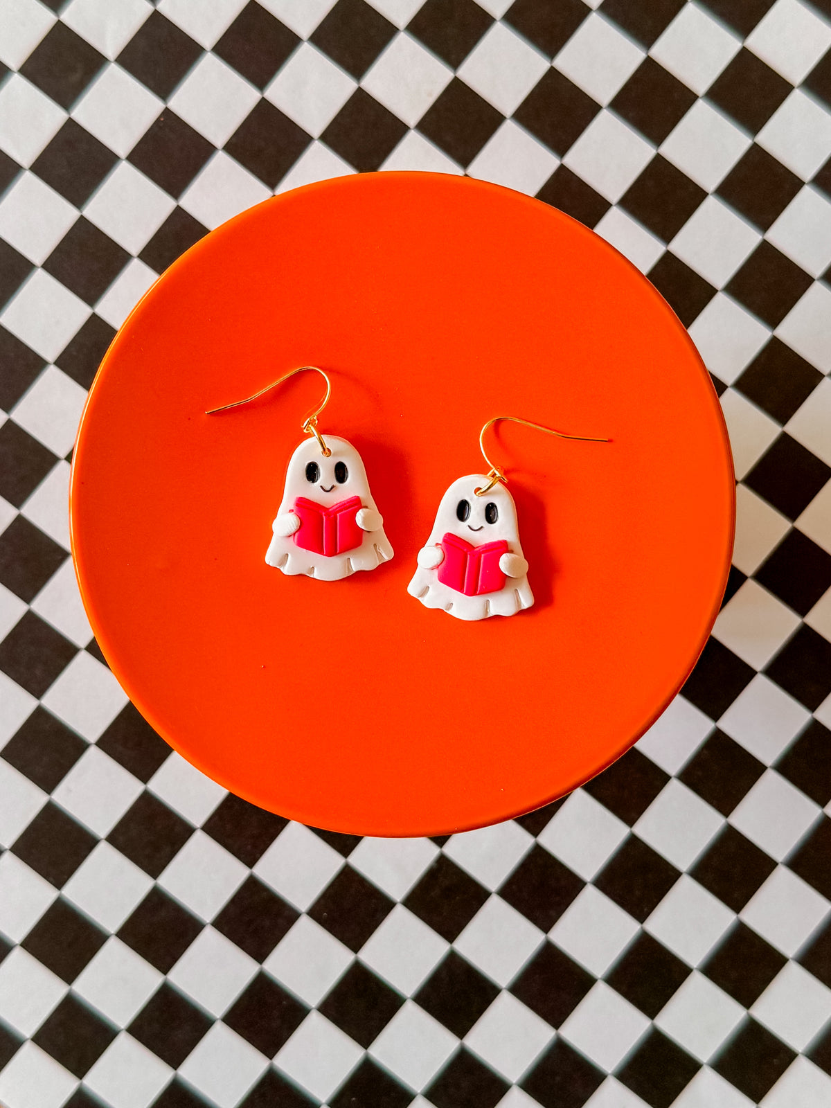 Bookish Ghosts | Clay Halloween Earrings