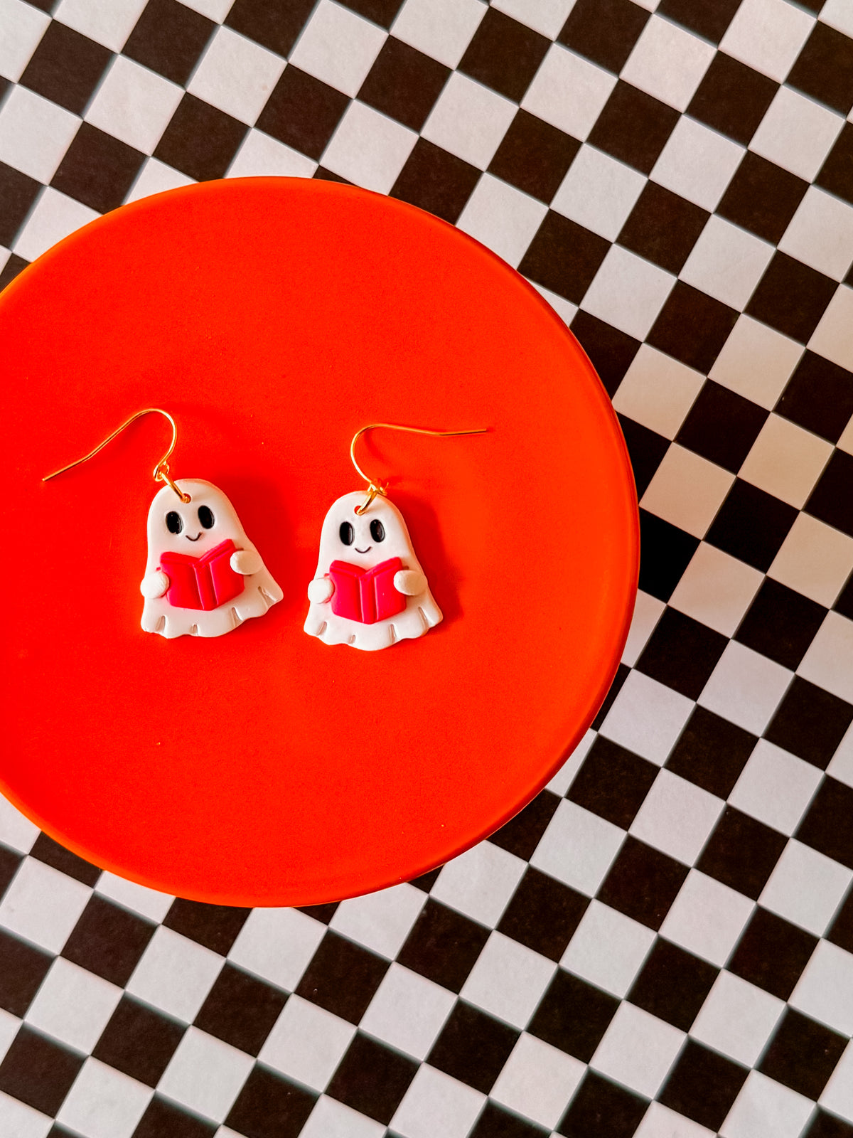 Bookish Ghosts | Clay Halloween Earrings
