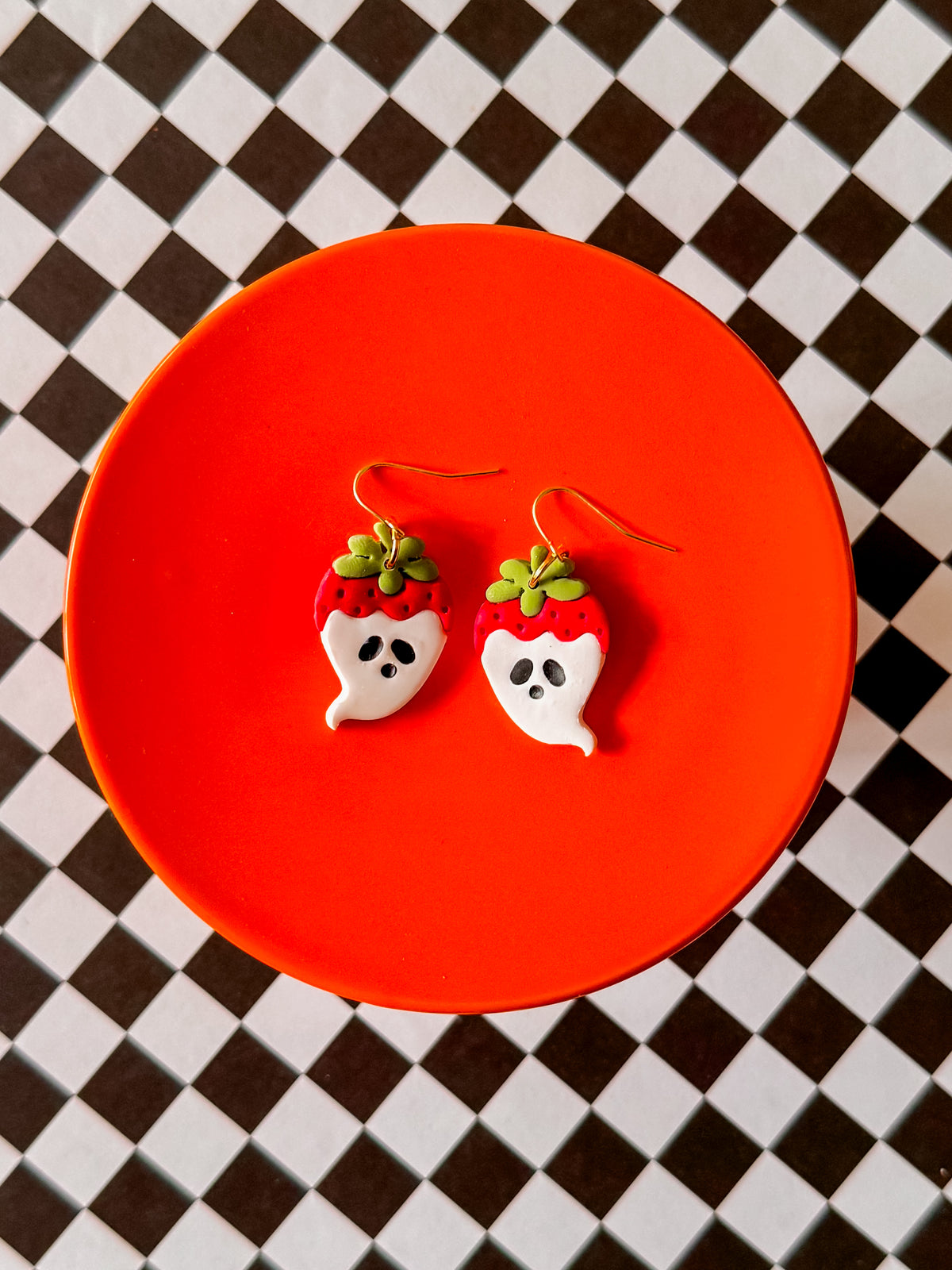Boo Berry Earrings | Clay Halloween Earrings