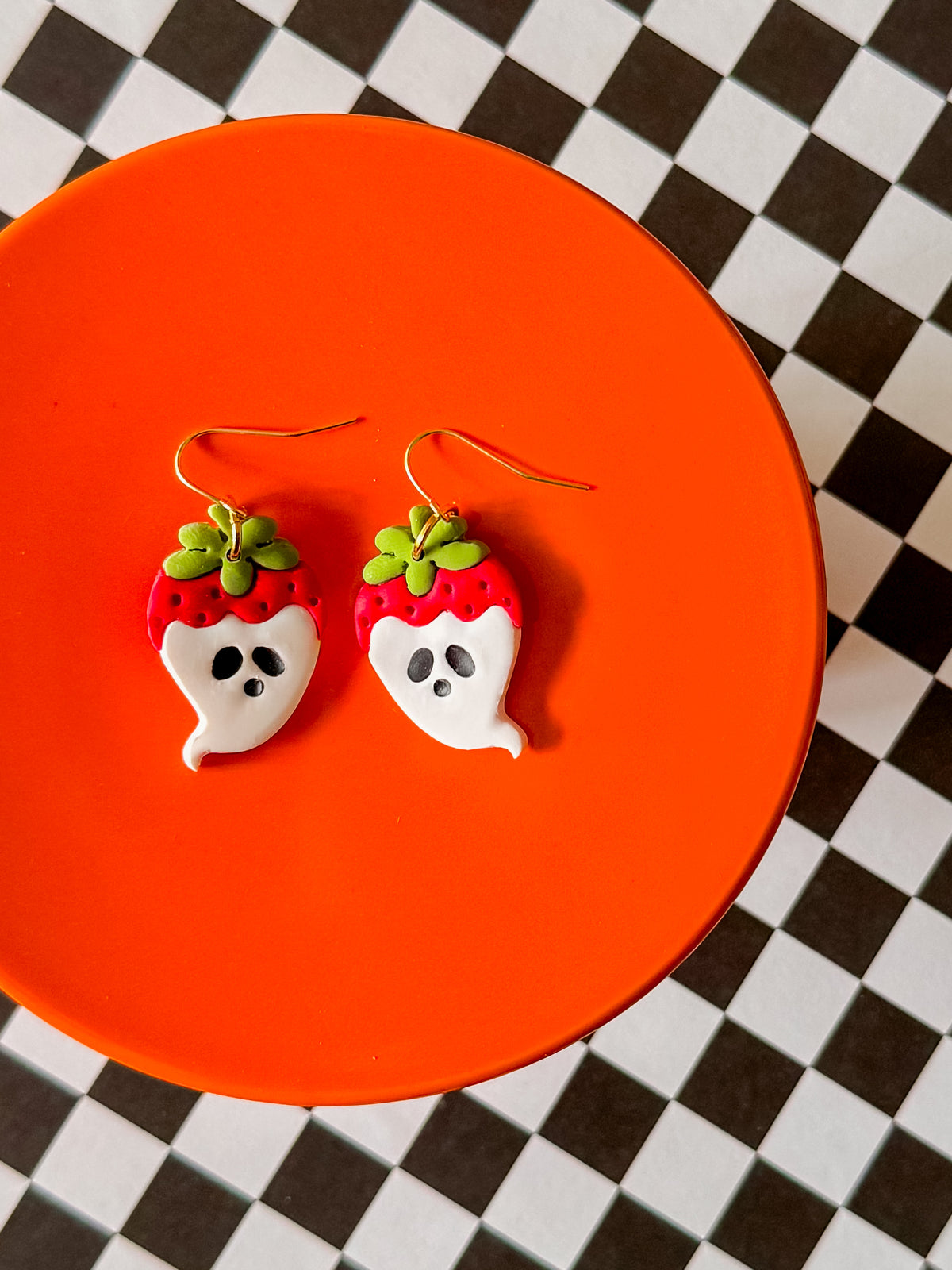 Boo Berry Earrings | Clay Halloween Earrings