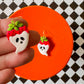 Boo Berry Earrings | Clay Halloween Earrings