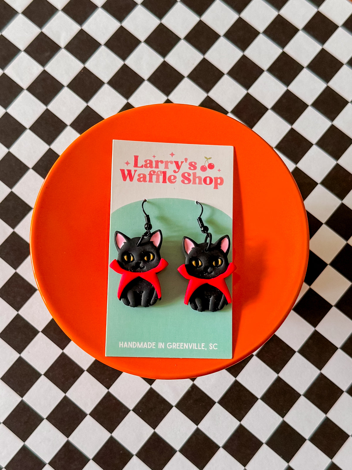 Cat Vampire | Clay Halloween Earrings