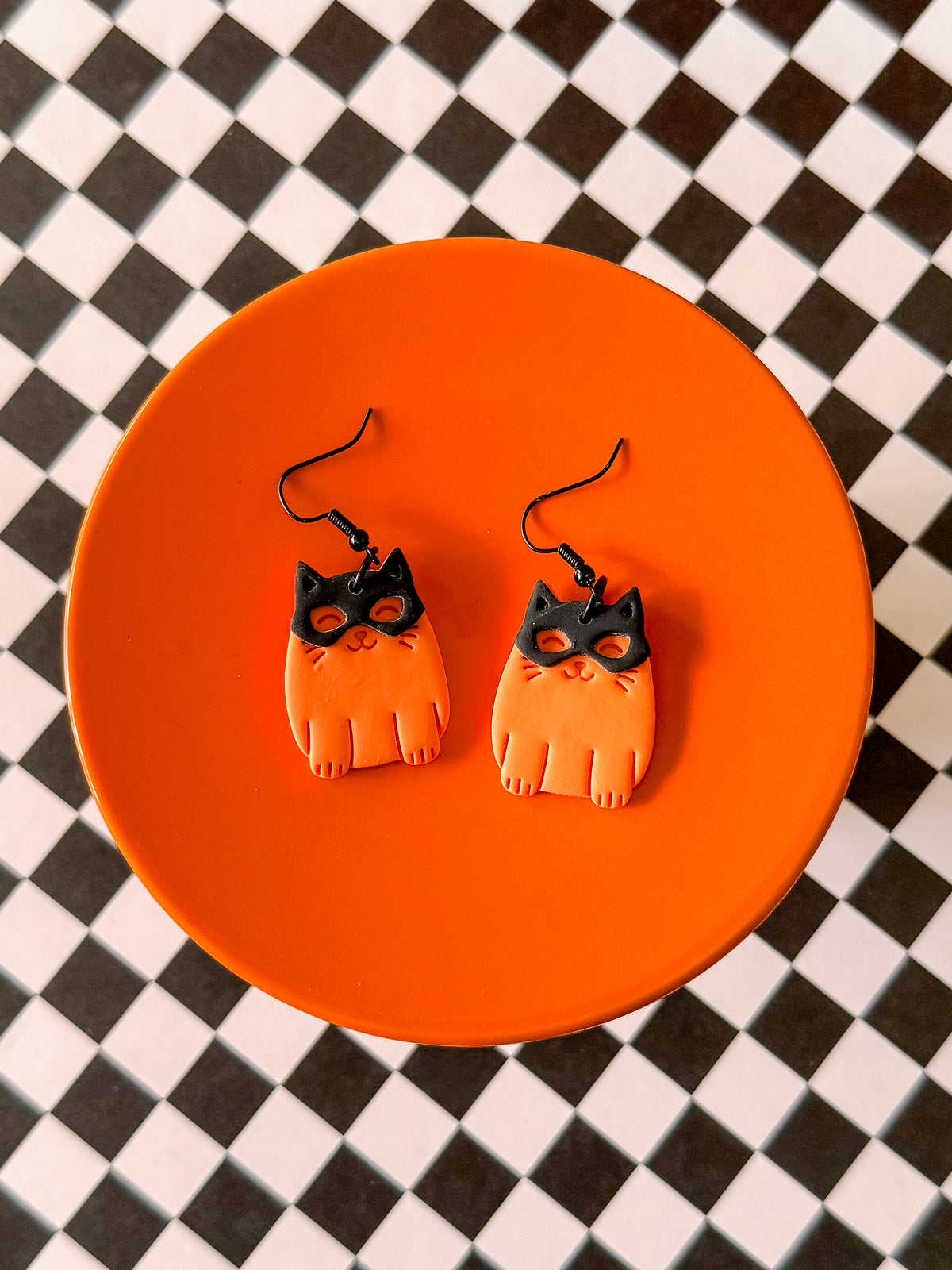 Cat Batman | Clay Halloween Earrings
